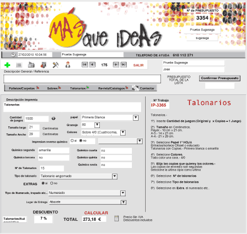 imprenta de talonarios y papel numerado en talonarios